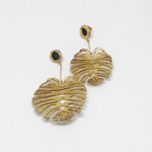 Unique Philodendron leaf earrings