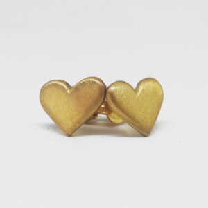Gold love earrings