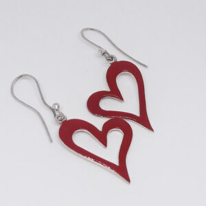 Red love earrings