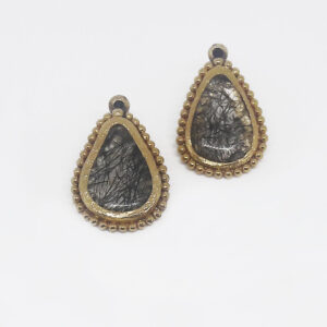 tourmalinated quartz earrings