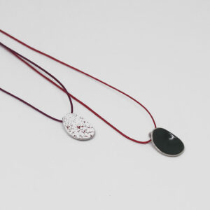 Splash of colours simple oval pendant