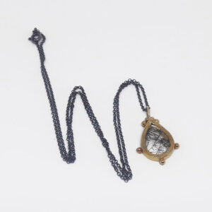 pendant with black tourmalinated quartz