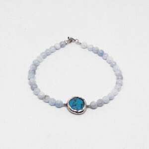 Aquamarina bracelet with turquoise detail