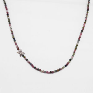 Tourmaline necklace with silver detail